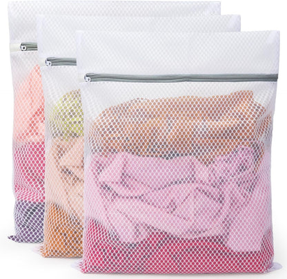 Vivifying Extra Large Mesh Laundry Bag, 2 Pack XXL Oversize Honeycomb Mesh Wash Bags for Washing Machine, Coats, Stuffed Toys, Blanket, Bedding, Sweater, Delicates Clothes (27 x 35 Inches)