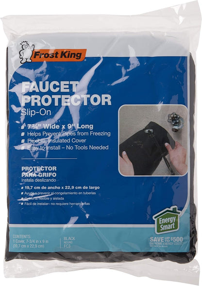 Frost King FC3/12 Padded Outdoor Sock Faucet Cover , Black