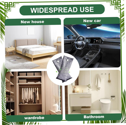 Charcoal Bags Odor Absorber Activated Charcoal Odor Absorber Natural Bamboo Air Purifying Bags Air Freshener for Home Closet Car Office, 70g