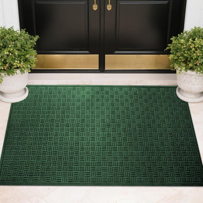Mibao Front Door Mat, Heavy Duty Durable Welcome Mat for Outdoor Indoor, Dirt Trapper Waterproof Super Absorbent Door Mat for Entryway Outside Patio Porch, 29.5" x 17", Grey
