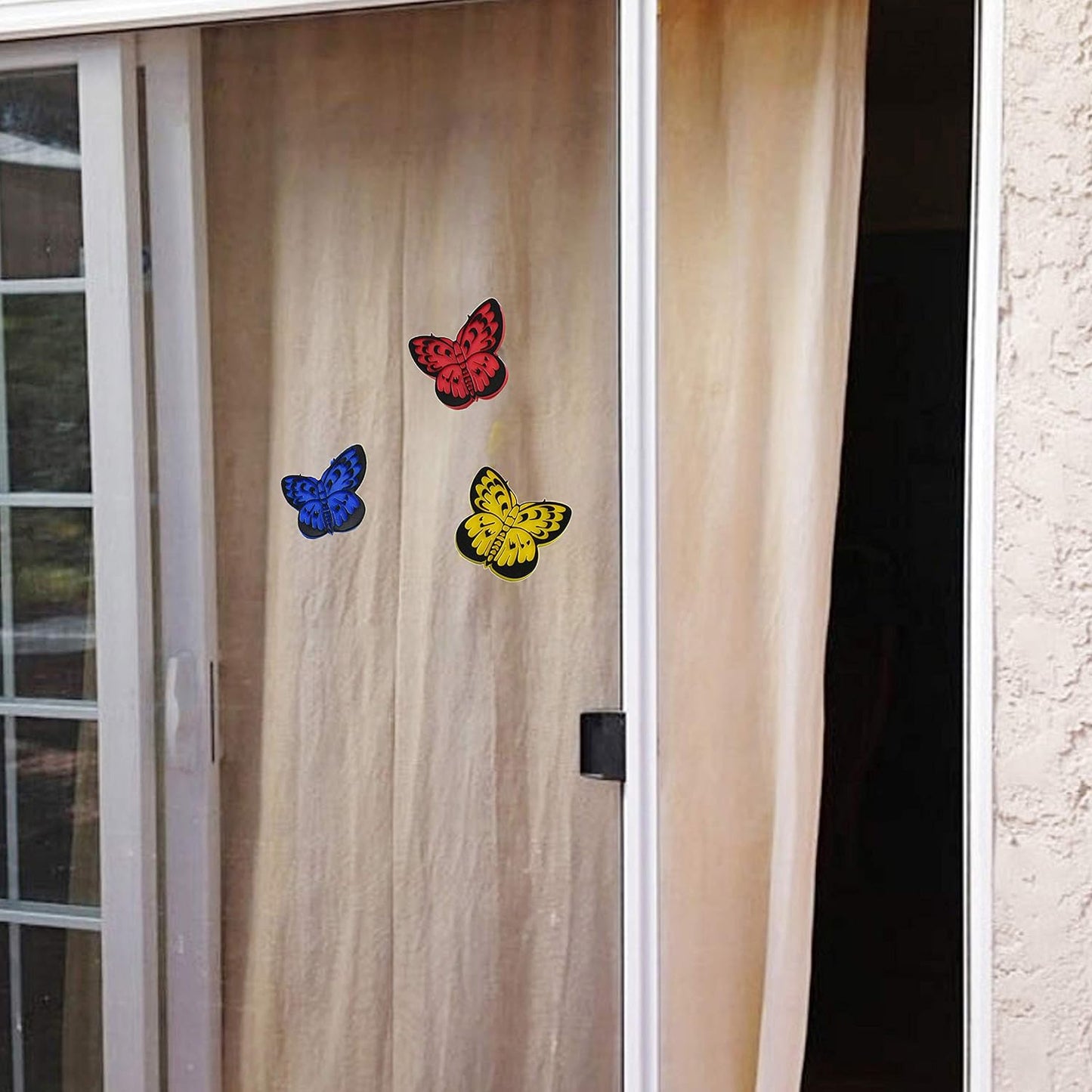 HOME-X 3D Butterfly Screen Patches, Mesh Door Repair Kit, Decorative Patch Set of 3