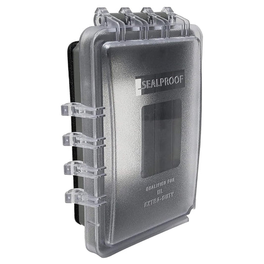 Sealproof Slim 1-Gang Weatherproof Shallow Outdoor Outlet Cover | Lockable, 18 Configurations, Low Profile, Plastic With Mounting hardware