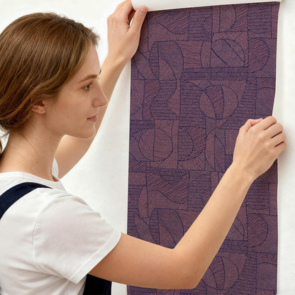 17"x118" Peel and Stick Wallpaper for Renter Friendly, Removable Wallpaper Peel and Stick, Self-Adhesive Textured Contact Paper for Walls, Cabinets, Countertops(Geometric Clay)
