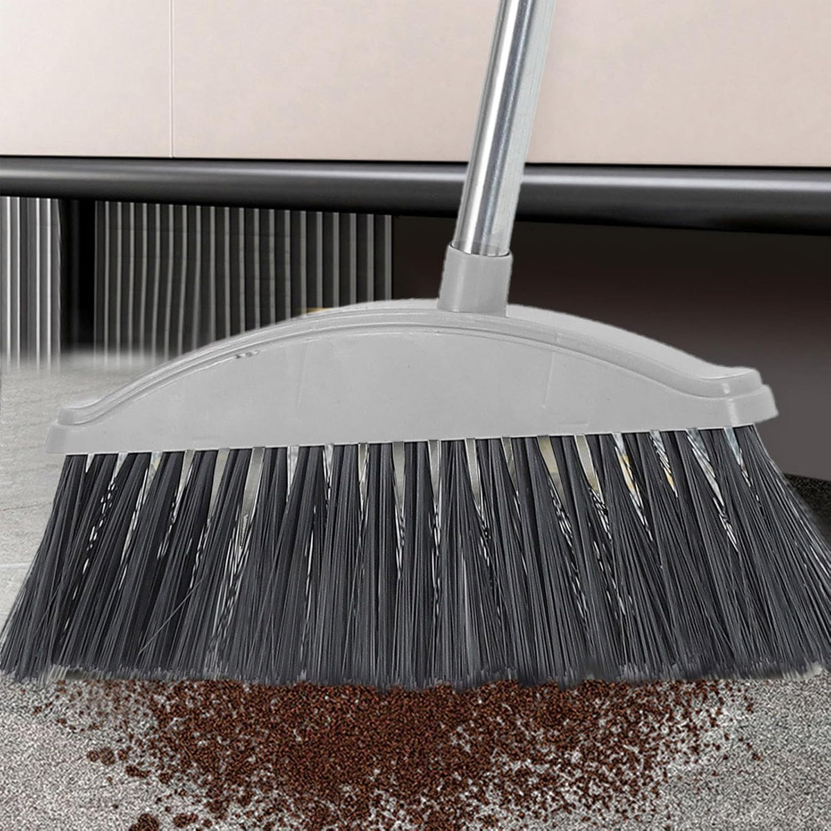 SUPVOX Heavy Duty Indoor Outdoor Broom with Long Handle Plastic Angle Kitchen Broom for Home and Patio Floor Sweeping for Household Cleaning