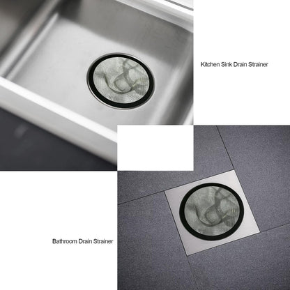 Sink Strainer 2Pcs Stainless Steel Metal Mesh Sink Drain Strainer Large Wide Brim 3.5" Diameter for Most Kitchen Sink Bathroom Bathtub Shower Room Balcony Drains