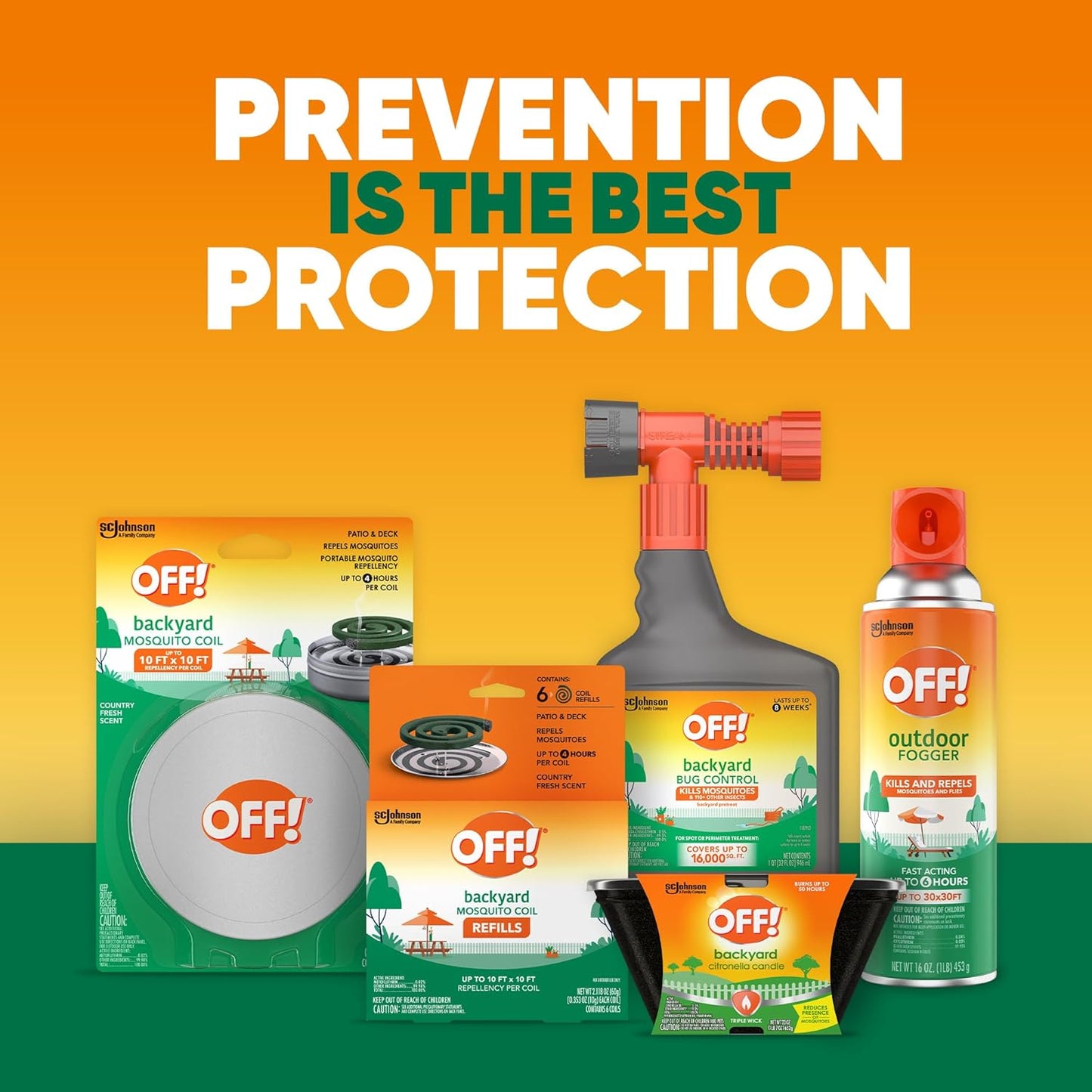 OFF! Outdoor Insect & Mosquito Repellent Fogger, Backyard Pretreat, Kills & Repels Insects in an up to 900 sq, ft, Area, 16 oz (Pack of 2)