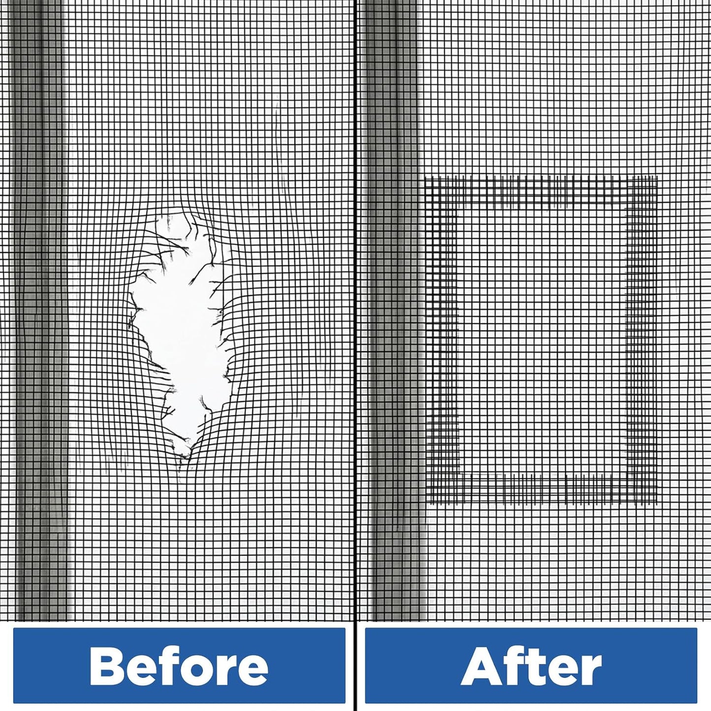 Window Screen Repair Tape 2 in x 16.4 FT- Strong Adhesive Screen Patches | for Covering Windows or Doors Pet Mesh Cage Tears Holes, Black