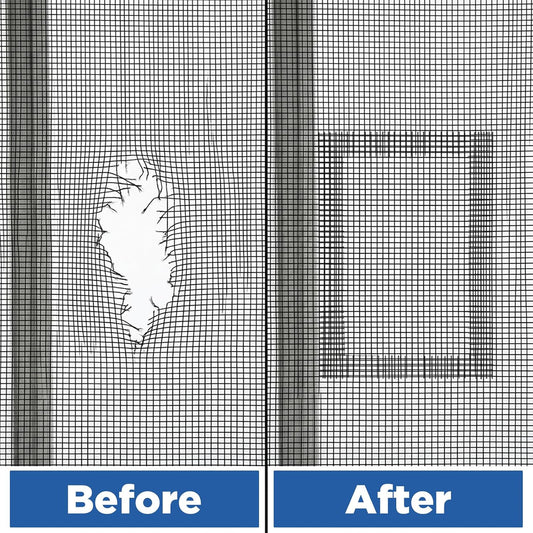 Window Screen Repair Tape 2 in x 16.4 FT- Strong Adhesive Screen Patches | for Covering Windows or Doors Pet Mesh Cage Tears Holes, Black