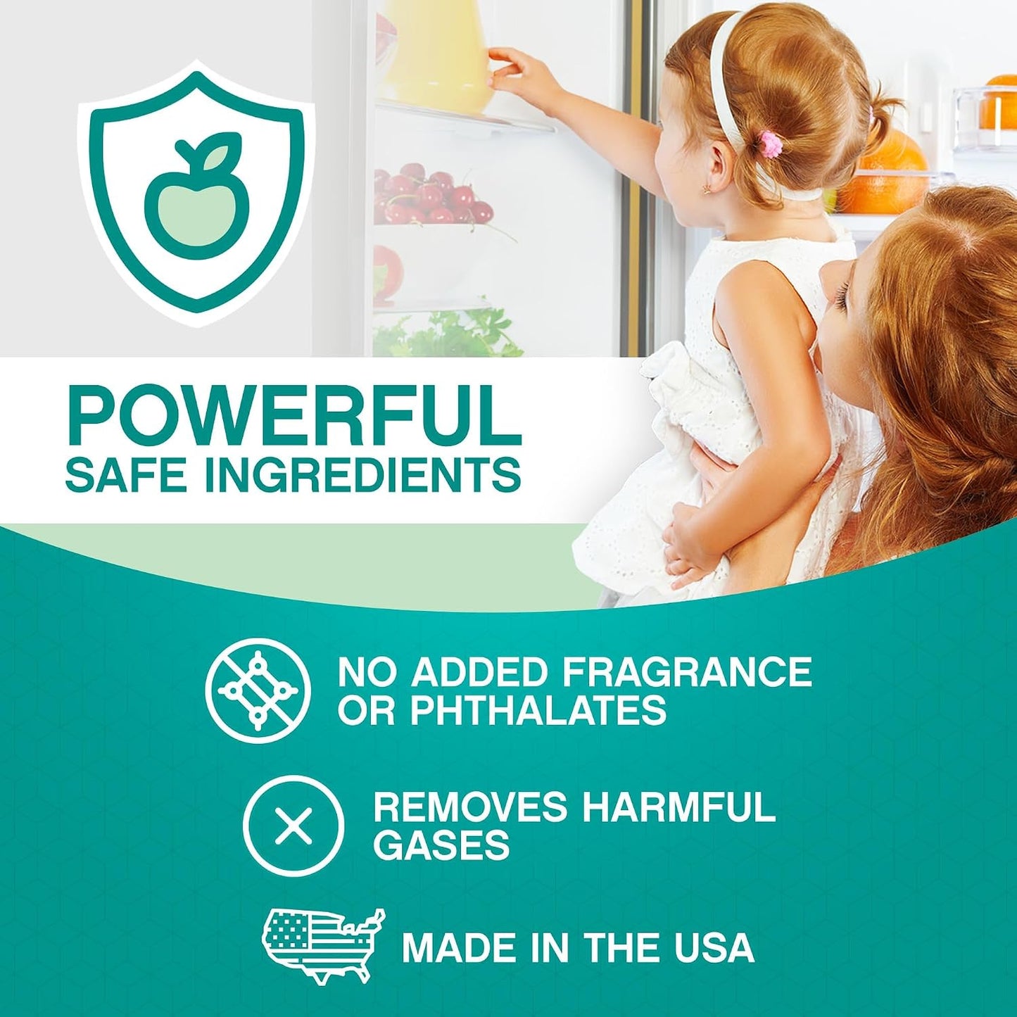 Refrigerator Deodorizer with Zeolites (2-Pack) - Odor Eliminator for Fridge & Freezer - Outshines Baking Soda and Bamboo Charcoal Bags - Long-Lasting, & Safe