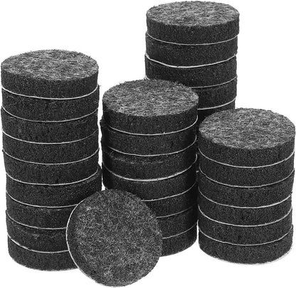 uxcell 32Pcs Non Slip Furniture Pads, 3" Round Self Adhesive Felt Bumpers Noise Reducing Furniture Feet Floor Protector for Chairs Tables Furniture Legs (White 0.2" Thick) - Colors B