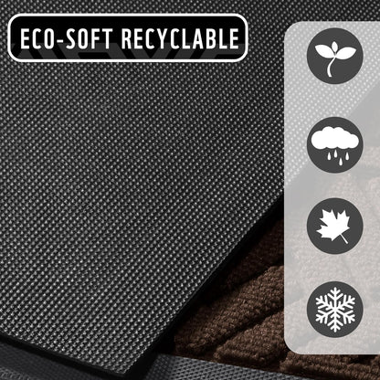 Yimobra Doormat Outdoor Entrance 29.5x17, All-Weather Waterproof Outdoor Mats for Front Door, Non Slip Welcome Door Mat for Patio Proch Outside Entryway Indoor, Black