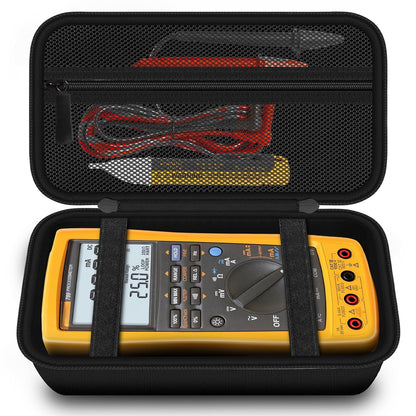 Carrying Case for Fluke 789/ 787B/ 787/287/ 289/1587 FC/ 87-V/ 87V Max/ 88V/ 15B+/ 17B+/ 1507/3000 FC Multimeter Testers and Accessories, Multimeter Storage Bag Organizer Box (Case Only)