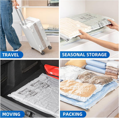 TAILI 8 Pack Vacuum Storage Bags, Jumbo Size (31×40 inch), Vacuum Seal Bags for Clothing, Bulky Bedding, Comforter, Blankets, Pillows, Space Saver Packing