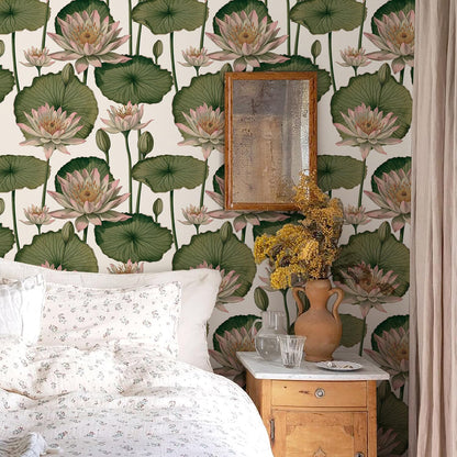 Orainege Floral Wallpaper Peel and Stick Wallpaper Modern Contact Paper 16.9in x 118.1in Self Adhesive Wall Paper for Bedroom Bathroom Shelf Liner Decor Removable