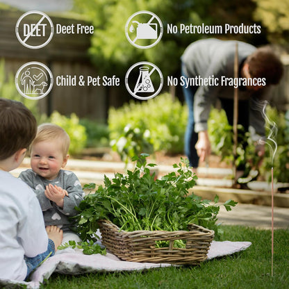 Mintronella USA Made Citronella & Peppermint Mosquito Repellent Incense Sticks – 100 Pack – Natural Bug & Insect Repellent – Outdoor Camping, Patio Decor – No‑See‑Um & Gnats, Fly