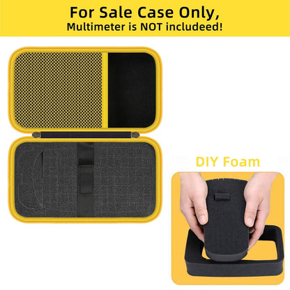 Carrying Case for Fluke 117/ 15B+/ 17B+/ 101/115/ 116/114/ 113/177/ 179/233/ 106/107 Digital Multimeter Testers and Accessories, Multimeter Storage Bag Organizer Box (with DIY Foam)