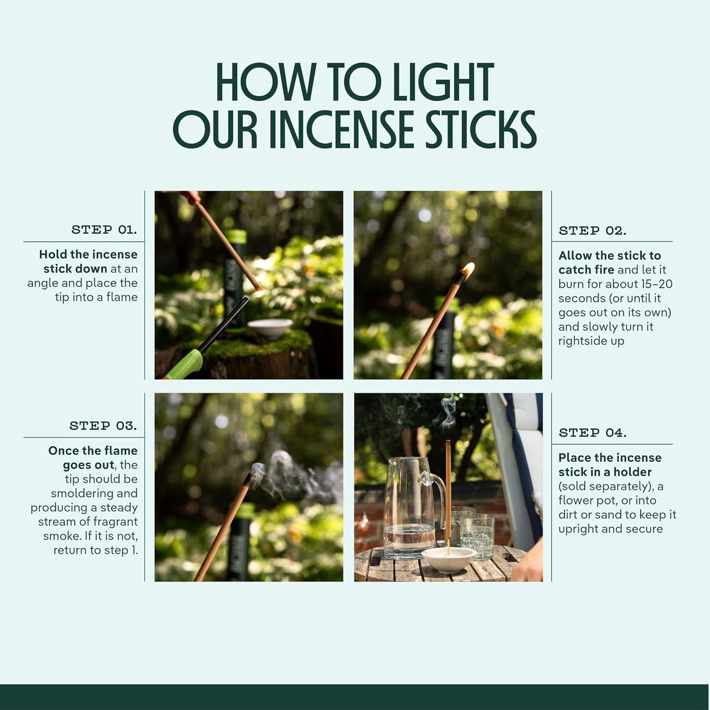 Murphy's Naturals Citronella Mosquito Repellent Incense Sticks, 24 Count | Bamboo-core sticks infused with citronella, rosemary, lemongrass, peppermint & cedarwood oils; 2+ hr burn for outdoor use