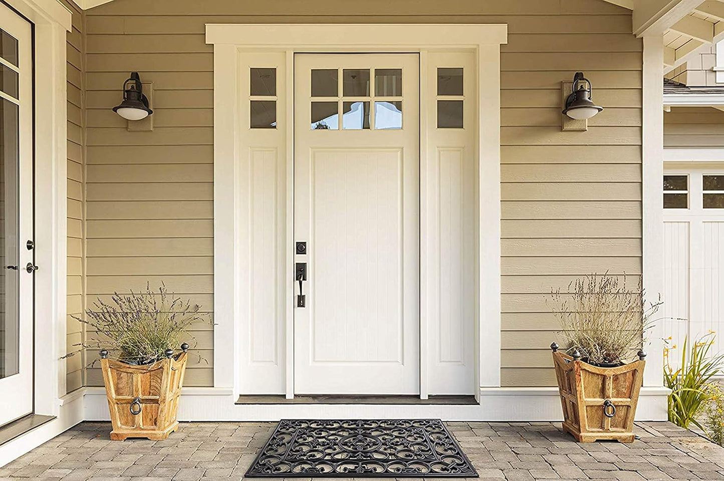 DII Rubber Doormats Collection All Weather, 18x30, Lattice