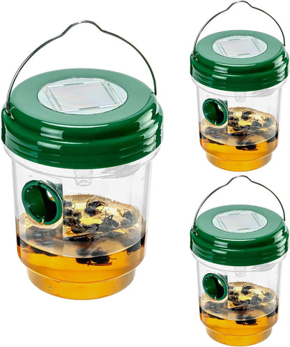 Wasp Traps Outdoor Hanging, Carpenter Bees, Yellow