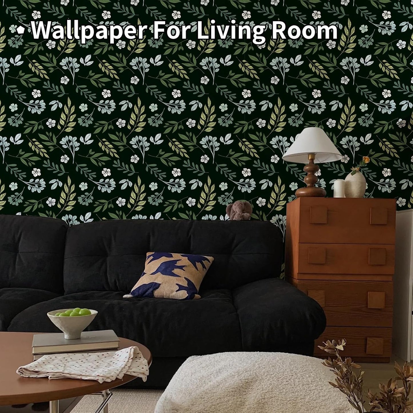 Removable Peel and Stick Wallpaper Boho 17.5 x 118 in Floral for Bedroom Bathroom Easy Peel Off Stick on Wallpaper Contact Paper Renter Friendly Wall Paper