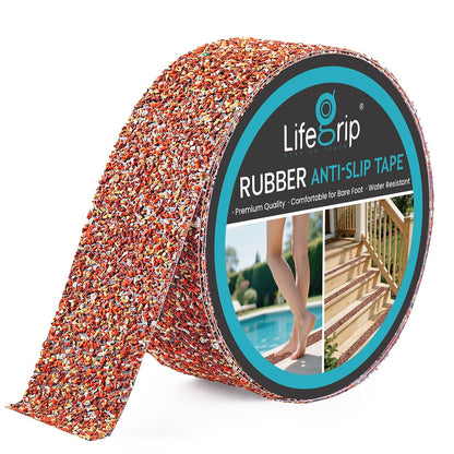 Lifegrip Anti Slip Tape, 4 Inch x 15 Foot Non-Slip Traction Grip Tape for Stairs, Waterproof Stair Treads Grip Non Slip, Non Skid Tape for Steps, Outdoor Black Grip Tape (4" X 15')