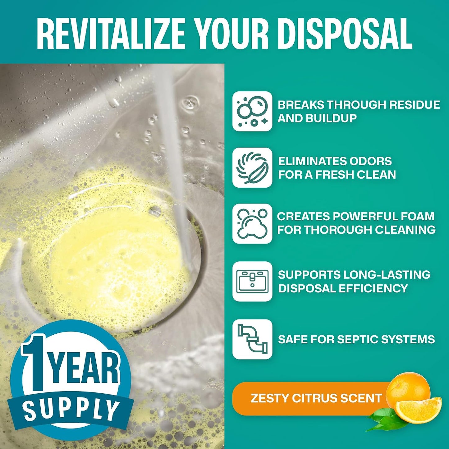 Garbage Disposal, Dishwasher Cleaner, and Washing Machine Cleaner Tablets bundle