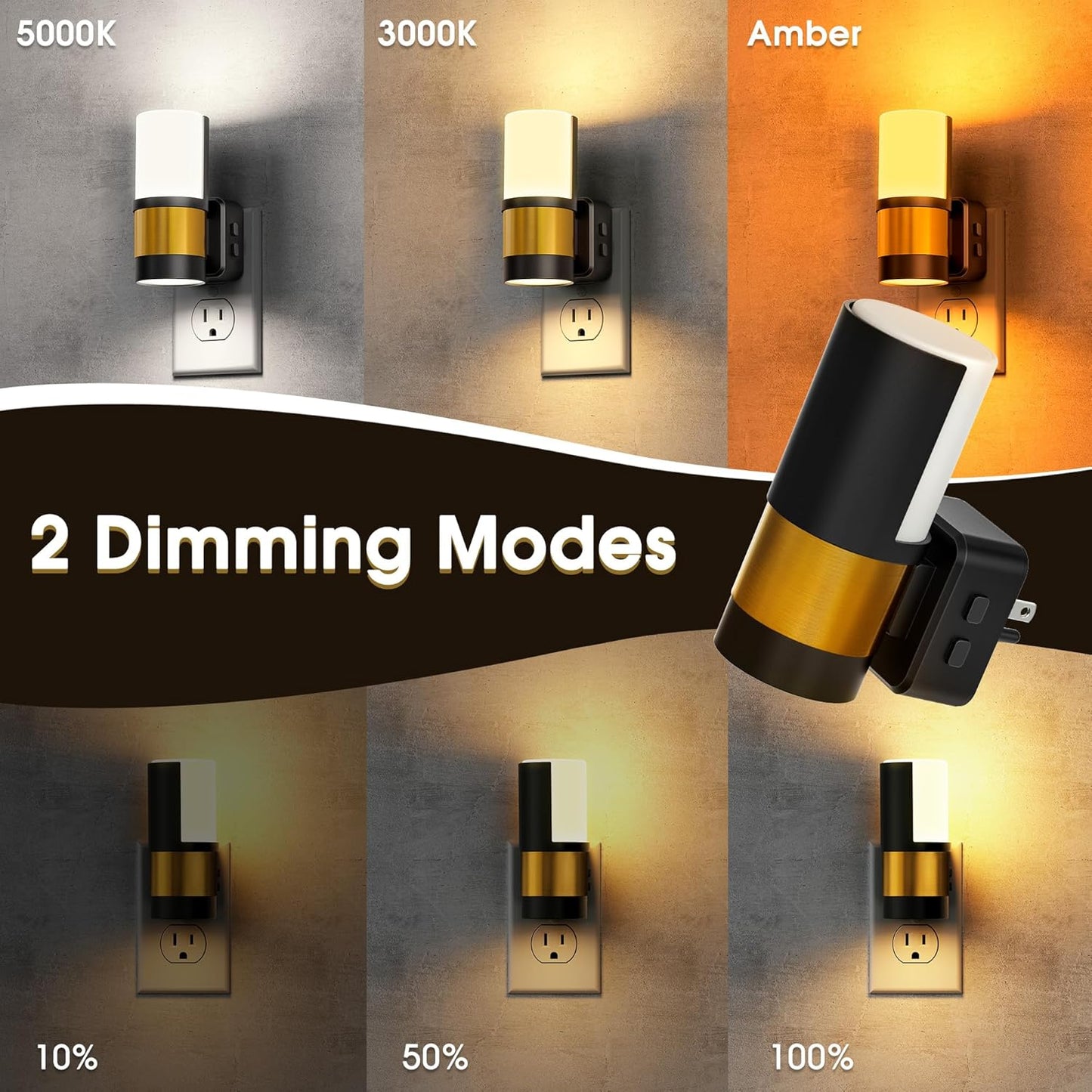 Briignite Motion Sensor Night Light,2 Pack Motion Activated Plug in Night Lights, 0-100LM Dimmable Soft White 3000K, Motion Sensor Light Indoor for Bathroom Hallway Bedroom Stairway Kid Elderly Pet