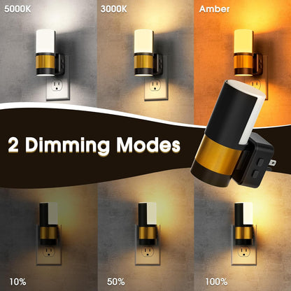 Briignite Motion Sensor Night Light,2 Pack Motion Activated Plug in Night Lights, 0-100LM Dimmable Soft White 3000K, Motion Sensor Light Indoor for Bathroom Hallway Bedroom Stairway Kid Elderly Pet