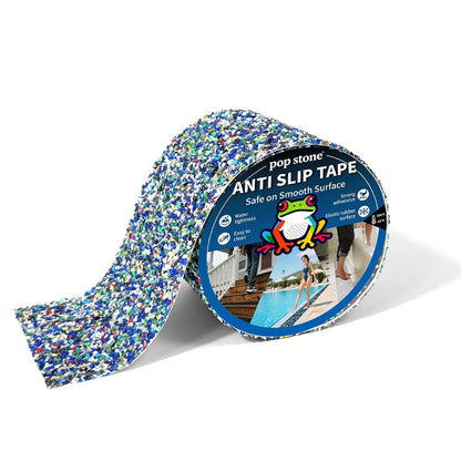Waterproof Anti-Slip Traction Tape | 2" x16.5 FT | Heavy-Duty EPDM Rubber, Strong Grip & Barefoot Gentle | Indoor & Outdoor Solution: Poolside, Bath, Ramps, Stairs, Board Steps