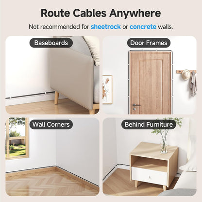 Cable Matters 200-Pack Nail-in Cable Clips, Cord Organizer, 7mm / 0.27 in. | Ethernet Cable Wall Clip, Wire Wall Clips, White