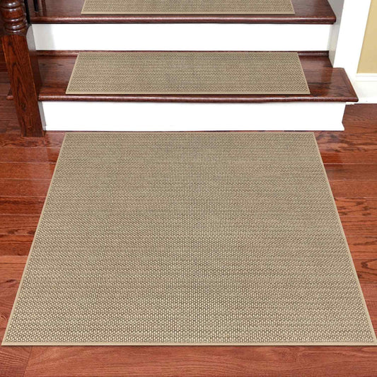 9" x36" Stair Treads Non Slip for Wooden Steps Indoor, 15 Pack, Beige | Reusable Peel and Stick Extra Wide Stair Treads Machine Washable