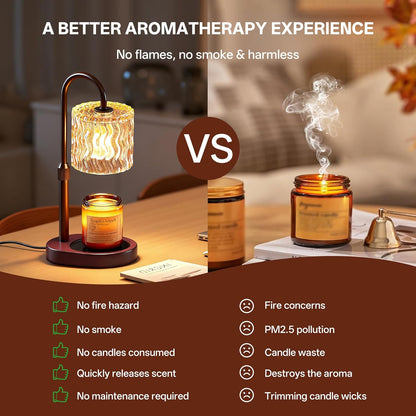 Homelist Candle Warmer Lamp with Timer, Height Adjustable Candle Lamp, Home Decor, Wax Melt Warmer for Birthday Chrismas Holiday Gifts for Mom, Women, Sister