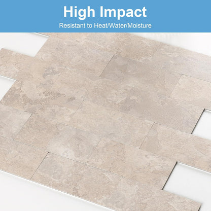 2026 New Upgrade Peel and Stick Backsplash Tile, Peel and Stick 11.34" X 11.57" Wall Tile for Kitchen, Bathroom, Fireplace, Laundry (Beige Ecru, 10 Packs)