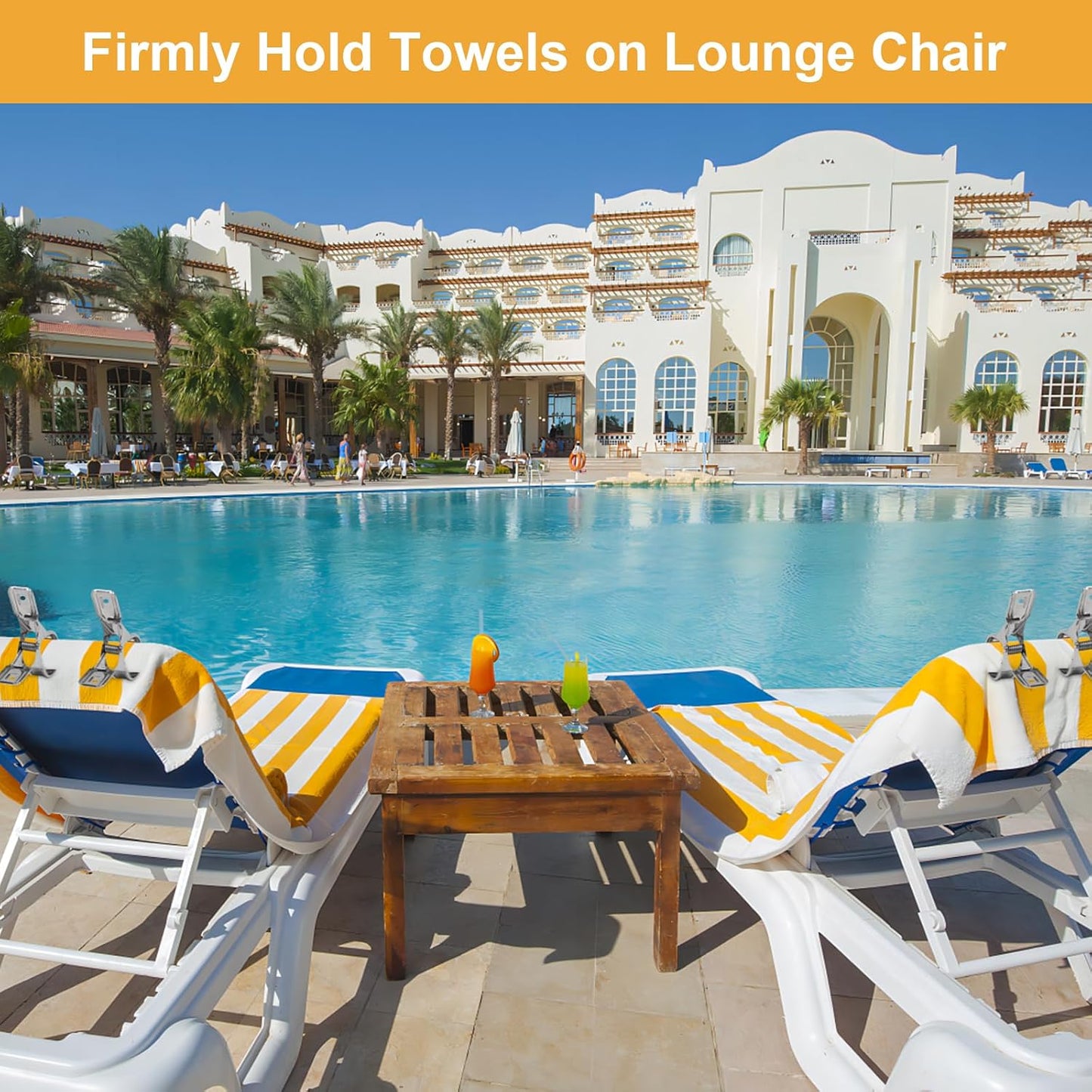 Coideal Beach Towel Chair Clips - 10 Pack Pool Cover Clips Stainless Steel Quilt Clamps Metal Large Heavy Duty Clothes Pins Windproof for Sunbed Lounge Cruise