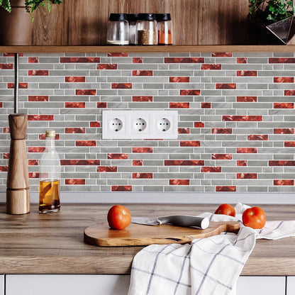 STICKGOO Peel and Stick Backsplash - 10 Sheets of 12”×12” - 3D Self Adhesive Peel and Stick Tile Backsplash for Kitchen & Bathroom