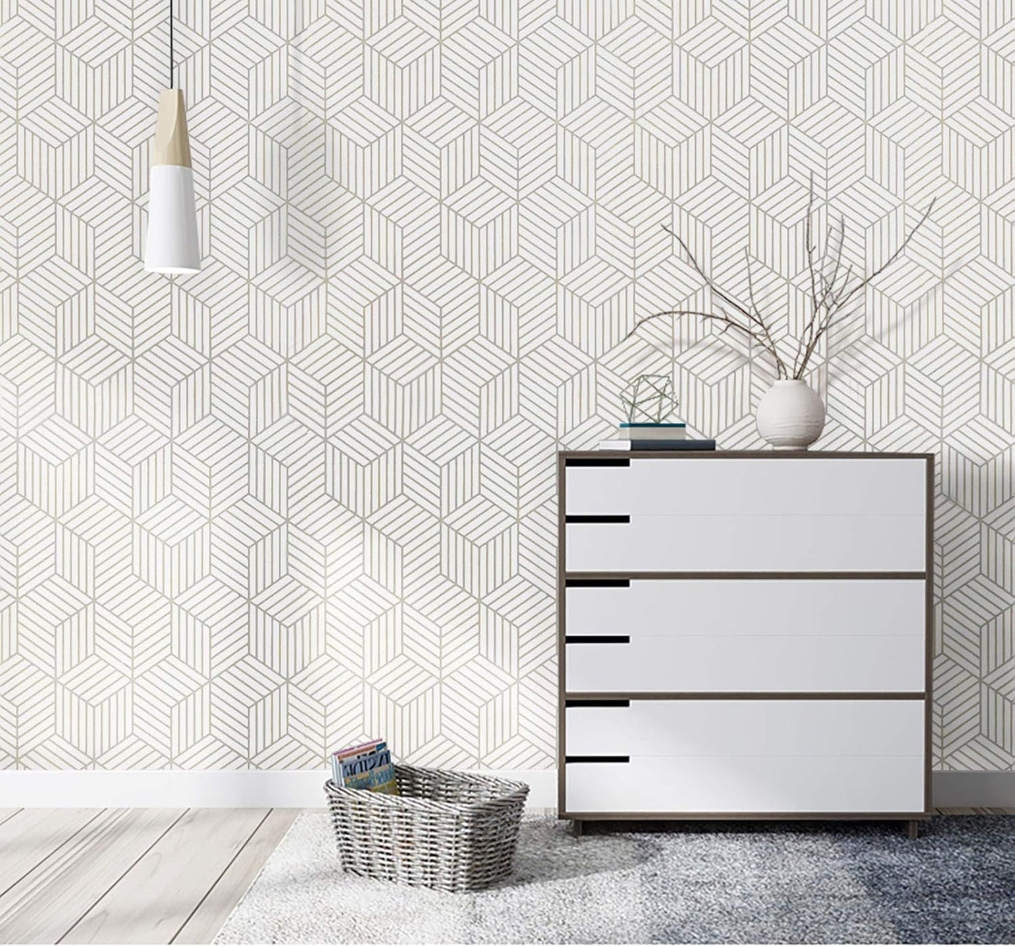 MelunMer Geometric Peel and Stick Wallpaper Gold 118In L 17.7In W Self Adhesive Removable Wallpaper for Bedroom/Bathroom Waterproof Modern Contact Paper for Cabinets Gold Contact Paper Shelf Liner