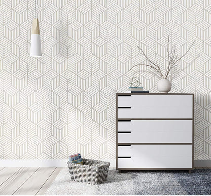 MelunMer Geometric Peel and Stick Wallpaper Gold 118In L 17.7In W Self Adhesive Removable Wallpaper for Bedroom/Bathroom Waterproof Modern Contact Paper for Cabinets Gold Contact Paper Shelf Liner