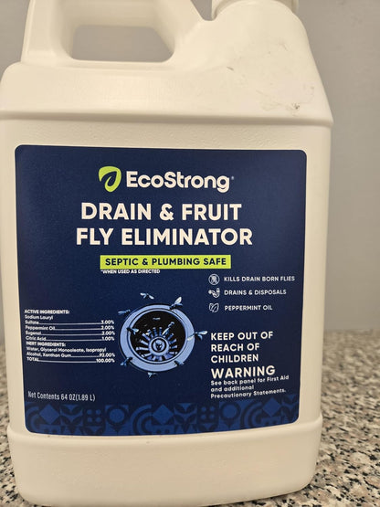 Fruit Fly Drain Treatment | Drain Fly Eliminator | All-Natural, Eliminates Gnats, Sewer Flies and More - Works in All Drains - 1 Gallon