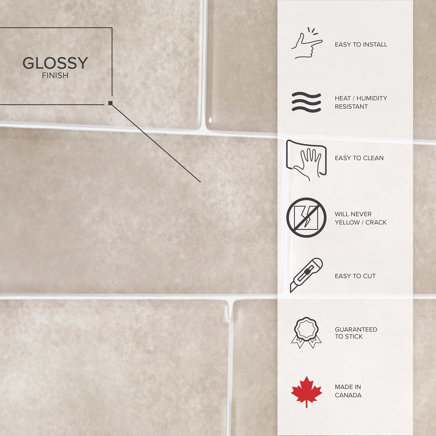 Smart Tiles Peel and Stick backsplash, Subway Teal Green, 11.55"x8.38" | Pack of 5 (2.8 sq ft), Glossy, Heat/Moisture Resistant, Low VOC, Kitchen/Bathroom, Renter Friendly, Made in Canada