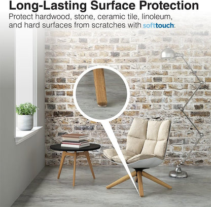 softtouch 1" Round Heavy Duty Self Stick Felt Furniture Pads, Protect Hardwood Floors from Scratches, Beige (48 Pack)