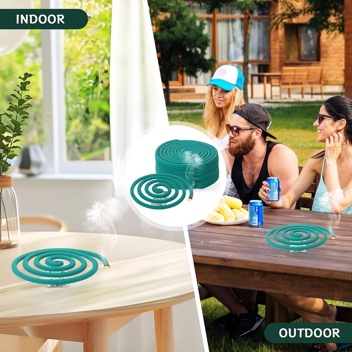30Pack Mosquito Repellent Coils - Mosquito Repellent Outdoor Patio with 5-7 Hour Protection Covers 12ft, Mosquito Bits Safe & Effective for Yard, Patio, Camping, Garden, Deck & BBQ Areas