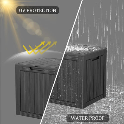 320 Gallon Outdoor Storage Box, Extra Large Waterproof Resin Deck Box with Lockable Lid Storage Bin for Patio Furniture Cushion, Garden Tools, Pool Accessories, UV-Resistant Outside, Black