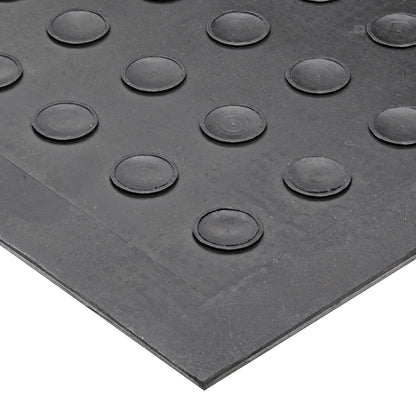 NoTrax 345 Scraper Outdoor Brush Mat, Natural Rubber Doormat for Outdoor Year-Round Use, Heavy-Duty, Durable, Beveled Edges, 28" x 46" Black, 345S2846BL