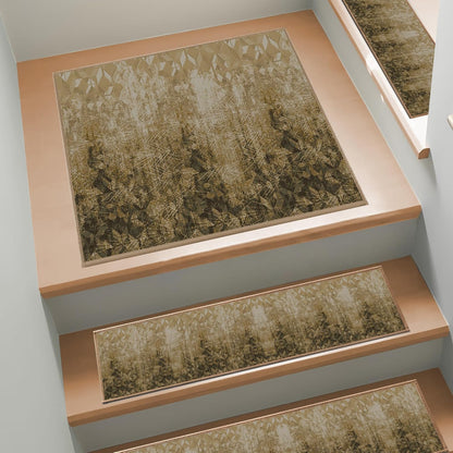 Non Slip Stair Treads for Wooden Steps, 15 Pack 8"x30" Washable Carpet | 8x30 in soft chenille polyester stair treads with reusable TPE backing for indoor wood stairs, dogs, kids, and seniors