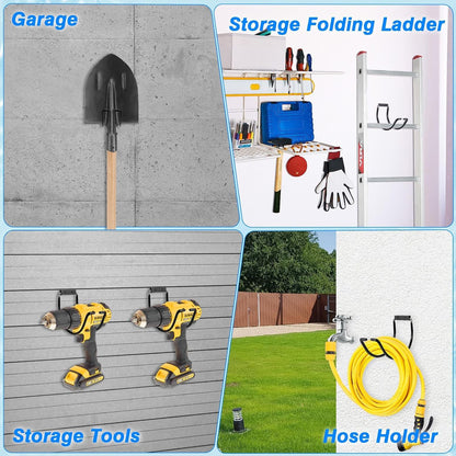 Garden Hose Holder Water Hose Hanger Wall Mounted,304Stainless Steel Solid Hose Hook Holds Up to 150Ft Garden Hose, Expandable Hose, Water Hose - Chrome