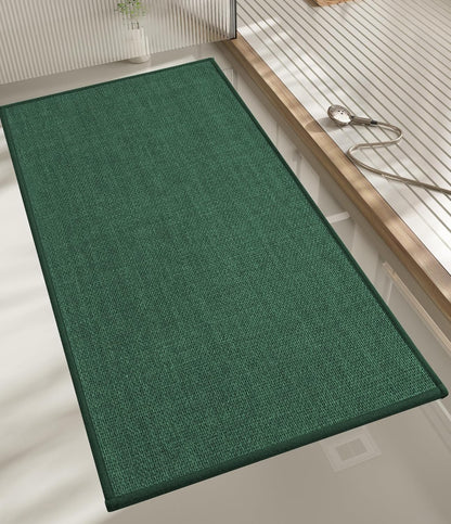 chakme Bathroom Rugs Mat 24x17, Ultra Thin Non Slip Bath Mat Small Quick Dry Absorbent Bath Mat for Bathroom Floor, (Dark Beige, 24"x17")