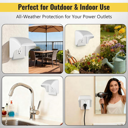 1 Pack Outdoor Waterproof Outlet Cover, Weatherproof Electrical Outlet Cover for Single Gang Duplex Receptacle (NEMA 5-15R), 2.6" x 3.2" Outside Socket Plug Protector (Gray)
