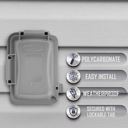TayMac MM420W Raco 1-Gang Nonmetallic Extra Duty Weatherproof In-Use Horizontal/Vertical 16-in-1 Standard Cover, White, 2.75" Size