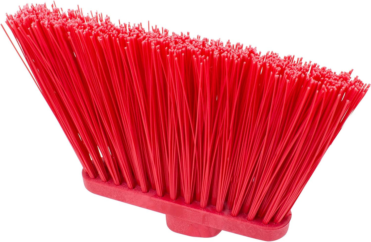 SPARTA Plastic Broom Head, Angled, Un-Flagged for Large Debris Indoor, Outdoor, Home, Restaurant, Lobby, Office, 12 Inches, Green