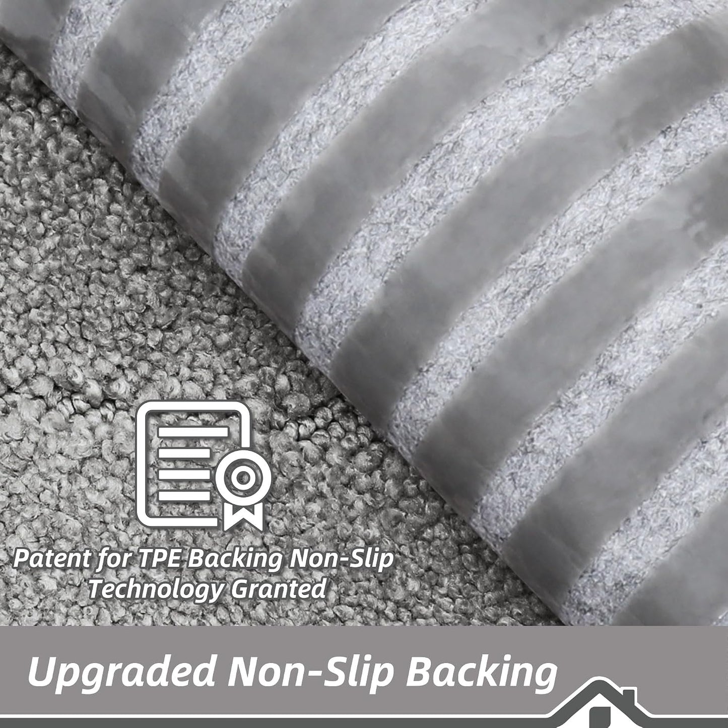 BEQHAUSE Stair Treads for Wooden Steps 28inX9in, Non Slip Carpet Stair Treads Indoor Stair Runners Machine Washable, Soft Stair Rugs Mat Surface Polyester TPE Backing, 4pcs, Charcoal